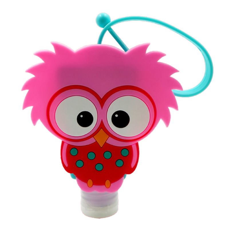 Cute Kids 30ml Empty Travel Bottle Hand Sanitizer Holder with Silicone Case Leak Proof Refillable Portable Containers: B
