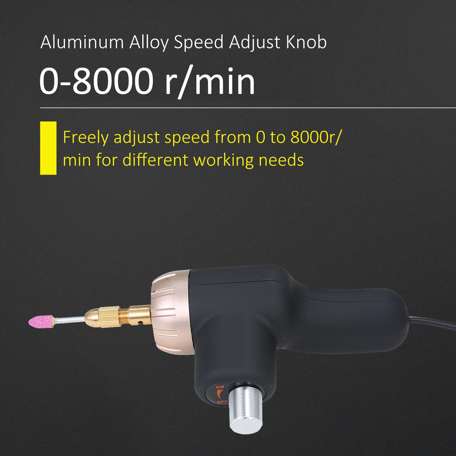 Electric Rotary Engraving Tool 24W Adjustable Speed Polisher with 10pcs Rotary Accessory Kit Grinding Cleaning Tool Kit