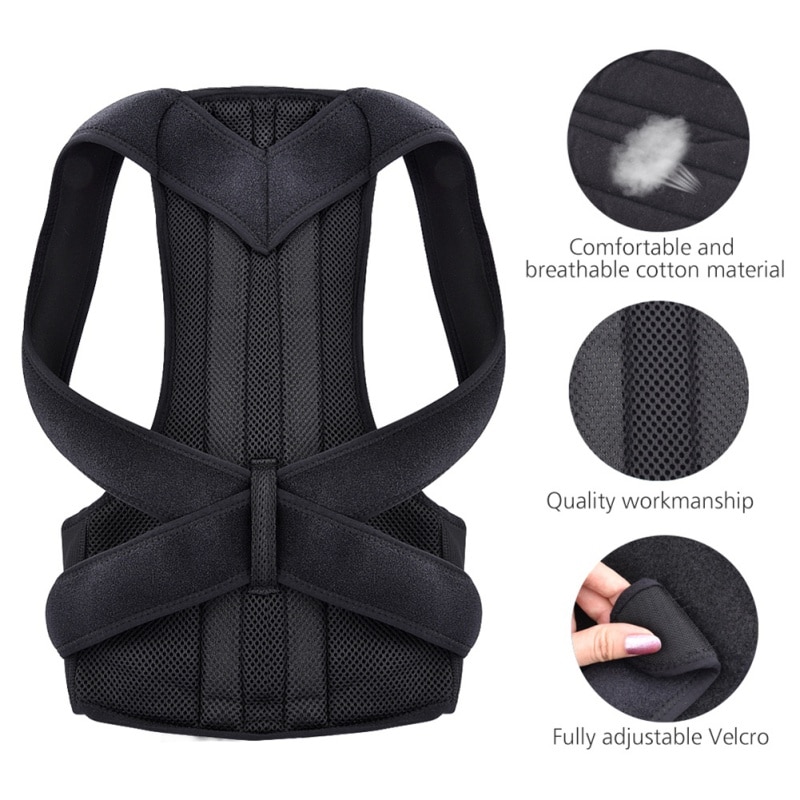 *Unisex Rugorthese Rugleuning Uit Een Stuk Steun Riem Houding Korset Heren Gezondheidszorg Corrector De Postura Back Support