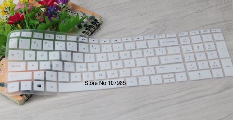 15 15.6 inch Soft Silicone Keyboard Protector Cover Skin For HP 250 G5 Pavilion 15 ENVY 15 TPN-C125 TPN-C126 HQ-TRE: White