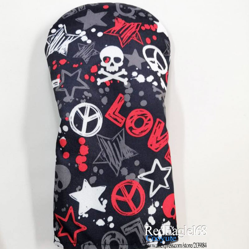 Unisex Golf Hout Hoofd Cover Pu Schedel Golfclubs Driver Headcover 3 Stks/set Waterdichte Golf Club Head Cover