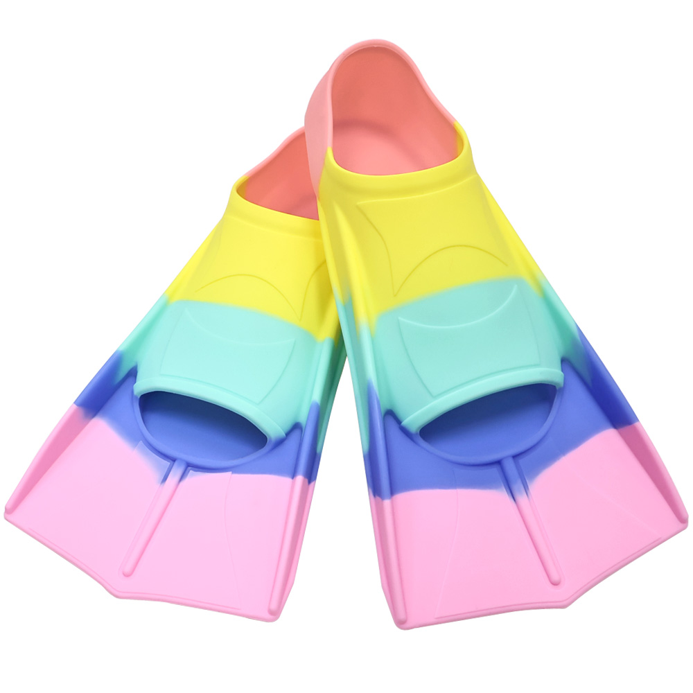 Silicone Fins Swim Training Snorkel Short Diving Flippers Frog Shoes Men Women Breaststroke Freesnorkel Swimming