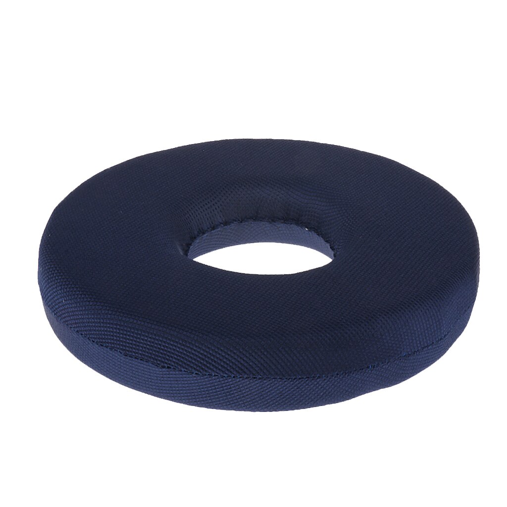Skum hæmorroide sengesår pude doughnut sæde lændesmerter pude haleben: Mørkeblå 30 x 11cm