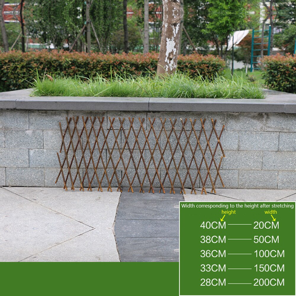 40cm Wooden fence Wooden Garden Expanding Climbing Plants Fence Screen
