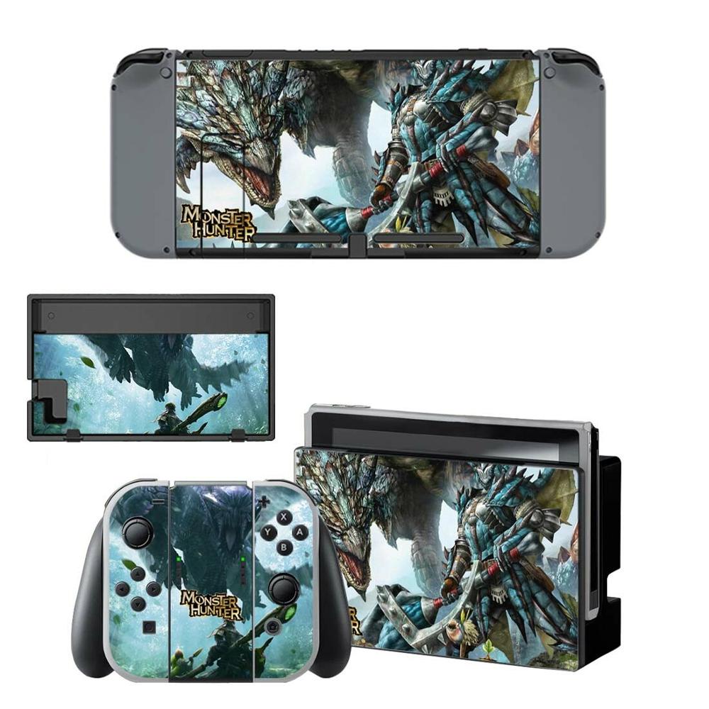 Nintendoswitch Skin Monster Hunter Nintend Switch Stickers for Nintendo Switch Console Joy-con Controller Dock Skins Stickers: YSNS0472