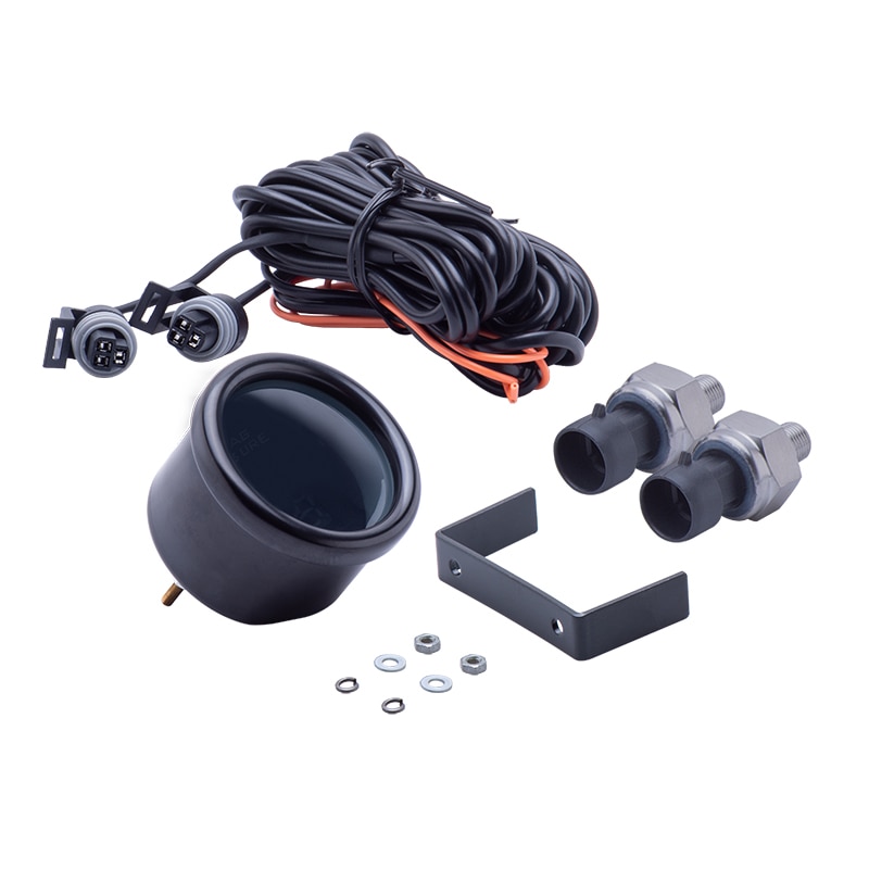 2&#39;&#39; 52mm Dual display Air Suspension Gauge Air Ride Air Pressure Gauge 20Bar 220Psi With 2pcs 1/8NPT sensors and 2m wire