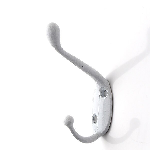 KAK Vintage Hangers Hook Zinc Alloy Wall Hook Bronze Cloth Coat Bag Hat Hanging Hooks Bathroom Kitchen Anitque Racks with screws: 216 White