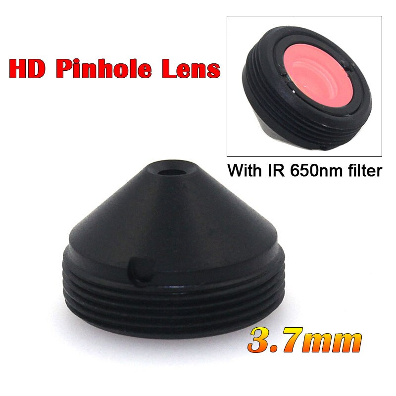 Hd Cctv Pinhole Lens 3.7 Mm Lens M12 * 0.5 Mount Mini 1/3 Lens Met Ir 650nm Fliter Voor Veiligheid cctv Camera 'S