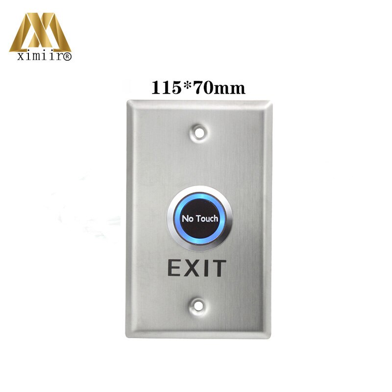 Stainless Steel Infrared No Touch Contactless Door Release Exit Button EI01 Door Sensor Switch LED Indication: EI01-B