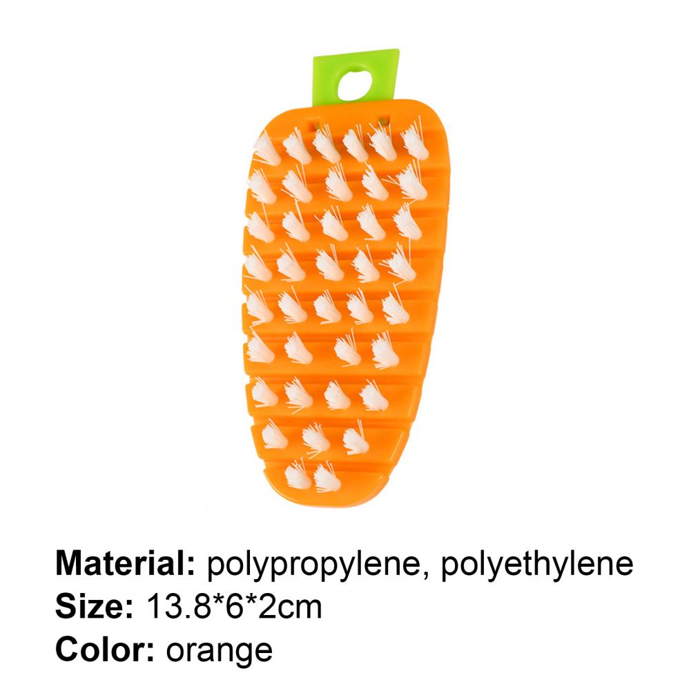 Vegetable Cleaning Brush Eco-friendly Multifunctional Carrot Shape PP Durable Adorable Potato Scrubber Kitchen Tools Brushes