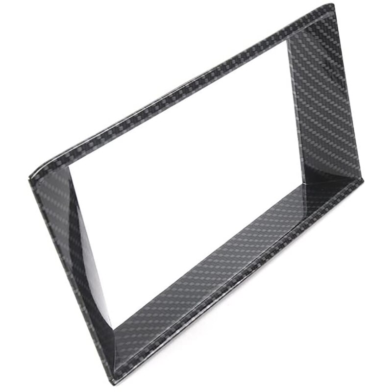 Car Central Control Display Carbon Fiber Sticker, GPS Navigation Panel Screen Frame Cover, for Ford Mustang