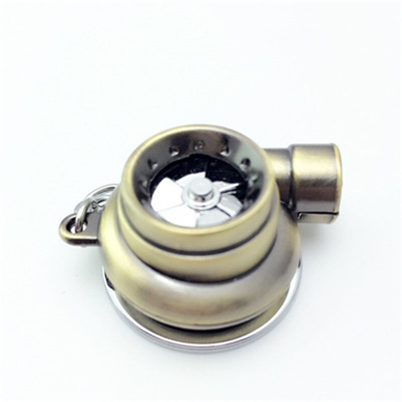 Mini Turbo turbocompresor para coche, llavero con anilla giratoria, llavero con luz: 06