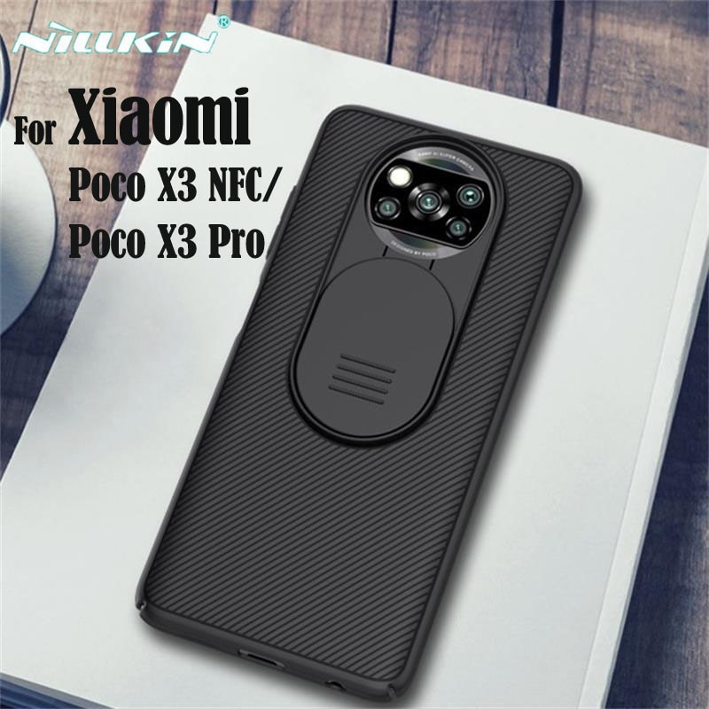 Dla Xiaomi Poco X3 NFC etui Poco X3 zawodowiec pokrowiec NILLKIN osłona CamShield osłona kamery osłona prywatności tylna pokrywa dla Poco X3 nfc