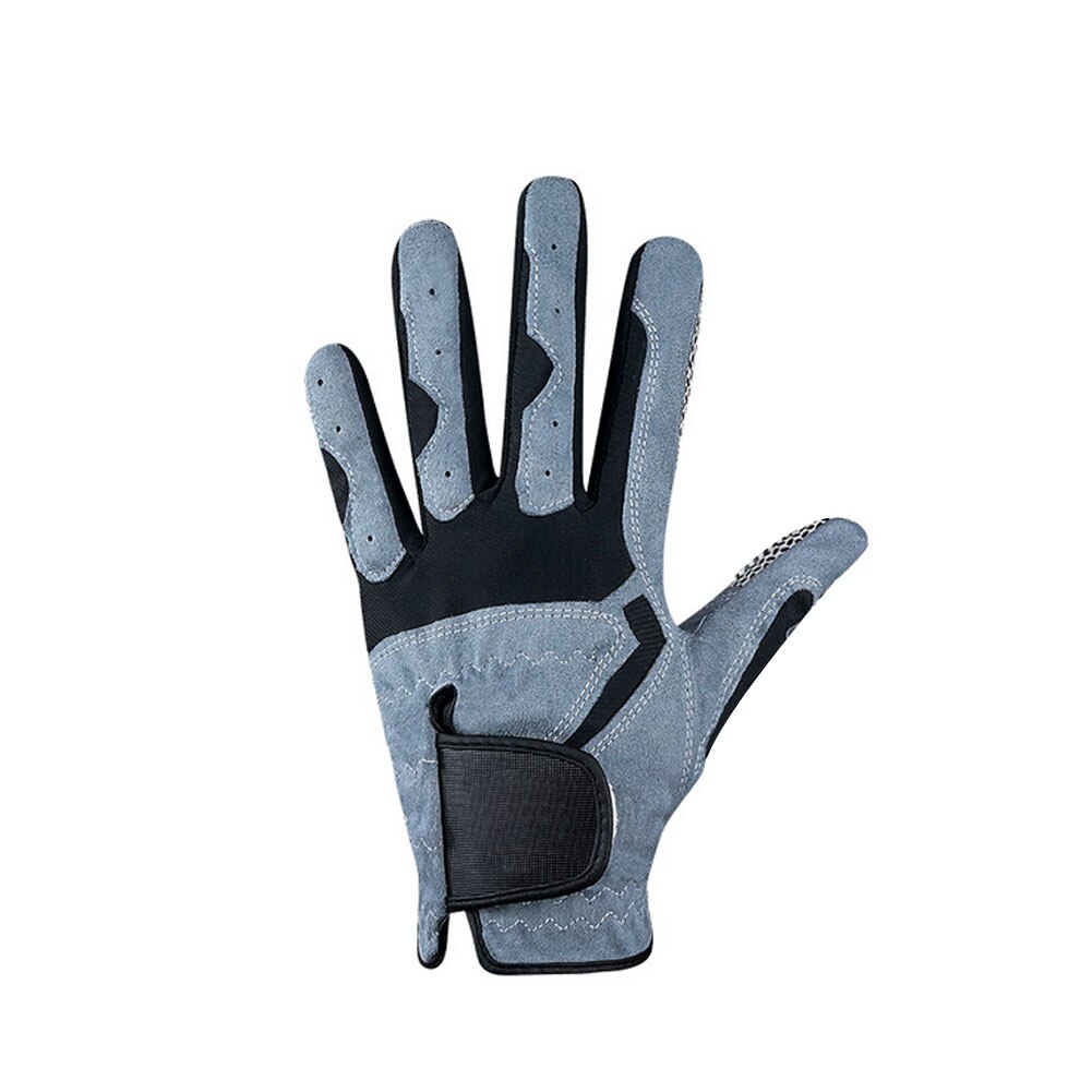 25 Yards Men Golf Gloves for Right Hand White Black Microfiber Non Slip Breathable Sport Gloves Golf Training Aids Accessories: Gray Right / 26