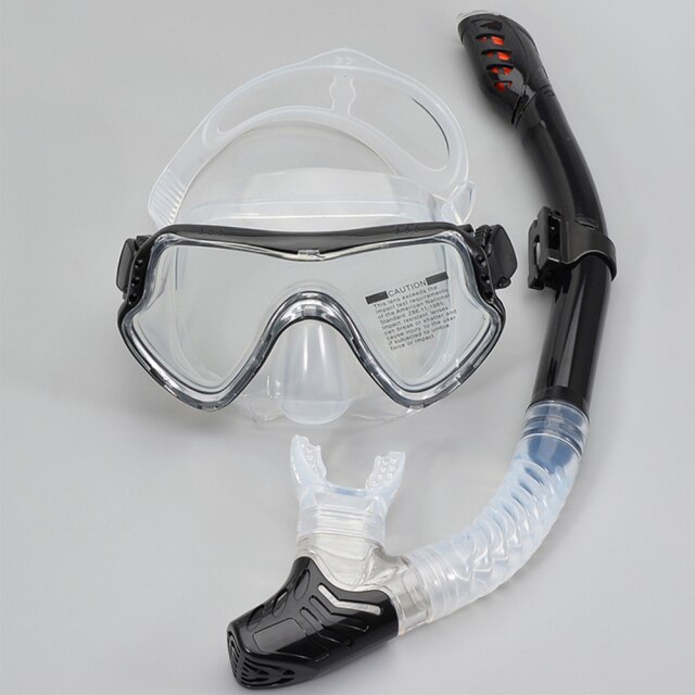 Scuba Diving Mask Silicone Mask Snorkel Anti-Fog Diving Mask Snorkel Full Dry Tube Underwater Swim Equipment: 7