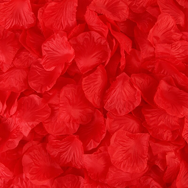 500 unids/lote 5*5CM pétalos de rosa de seda para la decoración romántica para boda Rosa Artificial flor 20 colores, accesorios de la boda: Red
