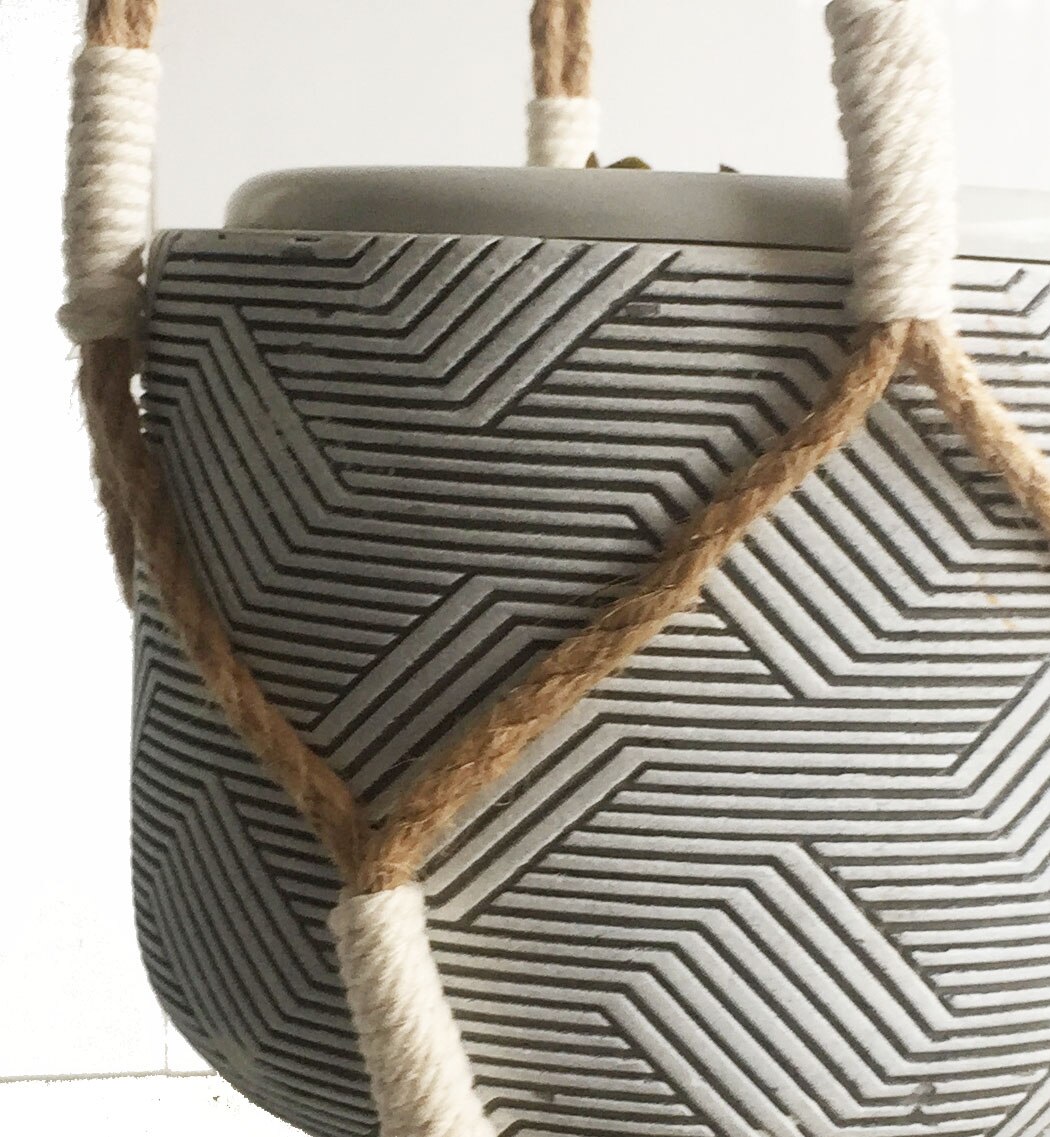 Macrame plantehenger for hage lin plante henger håndlaget hage plante henger lin henger