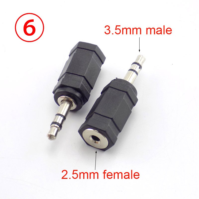 Dc-stroomadapterconnectoren 6.5mm 5.5x 2.1mm 2.5mm 3.5mm 1.35mm pc vrouwelijk naar mannelijk vrouwelijk tablet-stroomadapter jackplug: 6