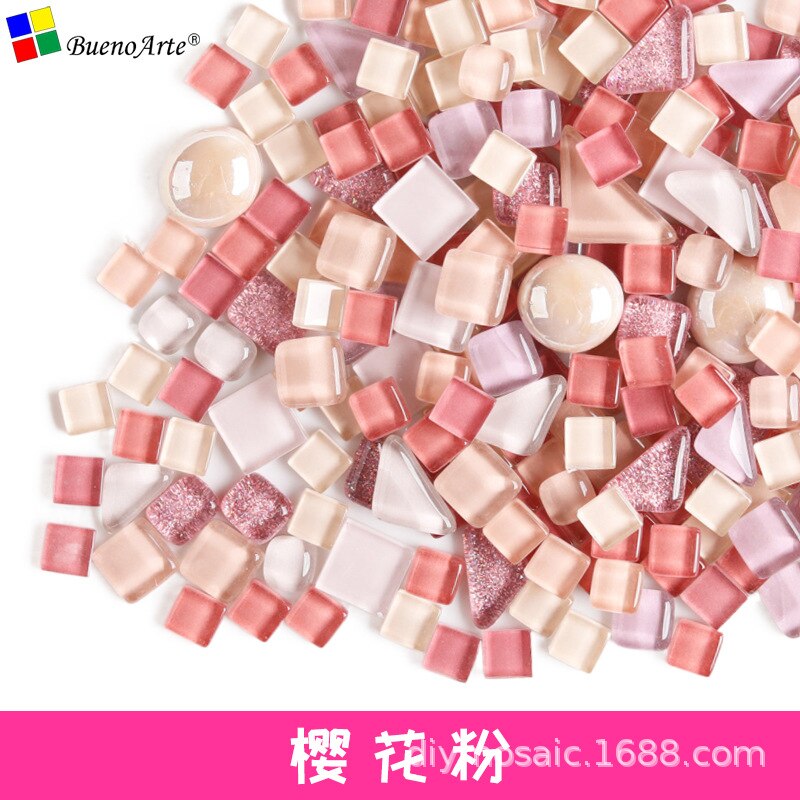 Mosaic DIY Material Irregular Small Particle Color Decal Crystal Glass Tile Small Patch Glass Mirror Mosaic Tiles: 3