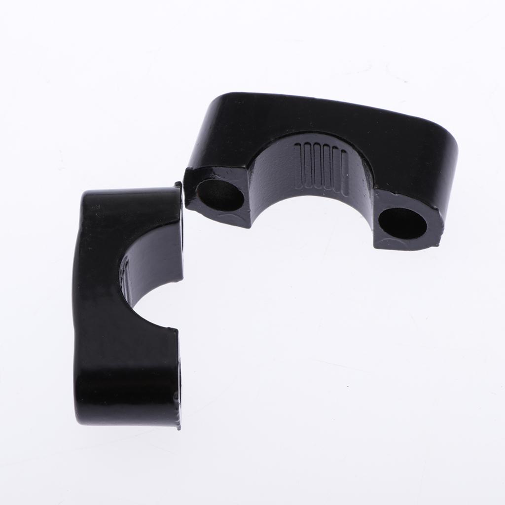 1 2mm Motorcycle Handlebar , Black Round Riser Inserts Motorcycle Bar Mount Clamps for Motorcycles ATV , Bike
