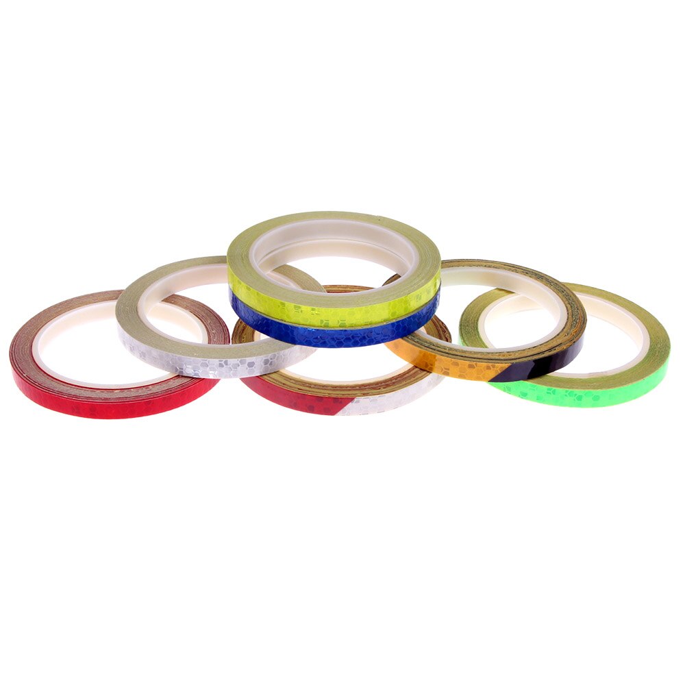 8m x 1cm Leuchtstoff Fahrrad Reflektierende Aufkleber Radfahren Band Reflektor Mtb Fahrrad Klebeband Sicherheit Fahrrad Rad Dekor