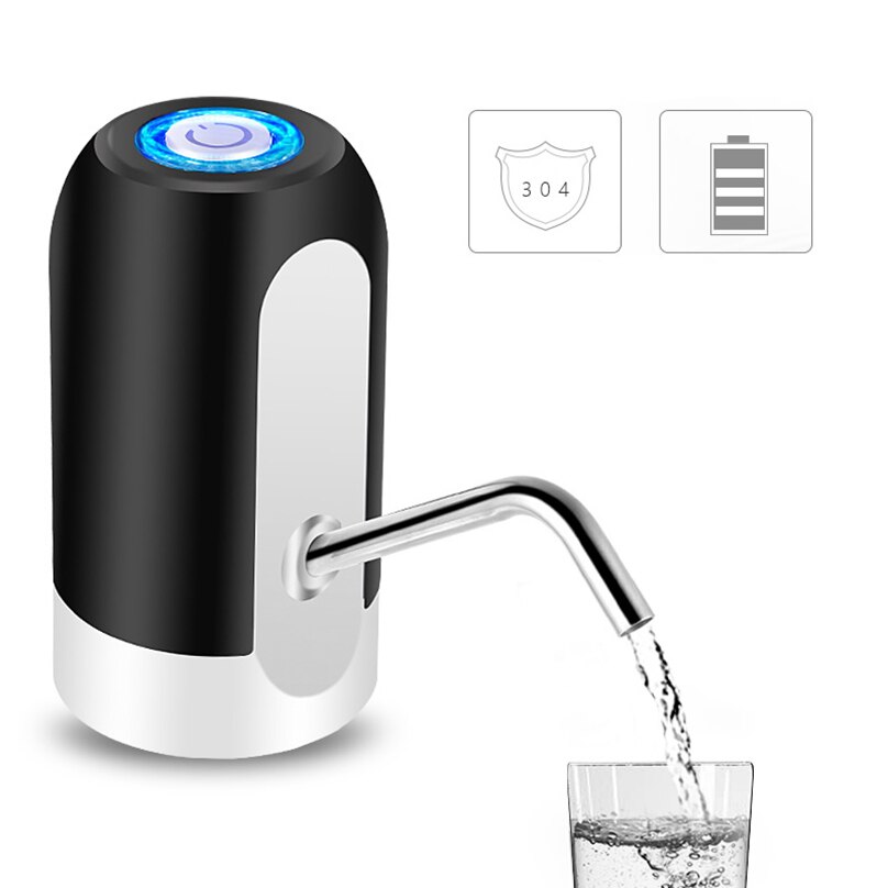 Water Fles Pomp Elektrische Automatische Drinkwater Dispenser 2-5 Gallon Draagbare Water Pompen USB Opladen Een Knop om gebruik