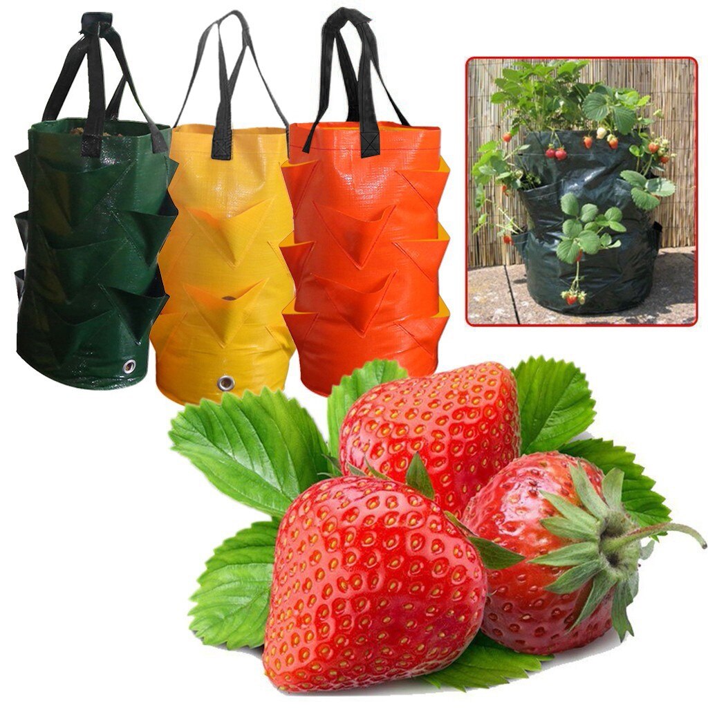 Colgante crecer bolsas de patatas de siembra bolsa con bolsillos de sembradora de vegetales bolsa a casa de la jardinería.
