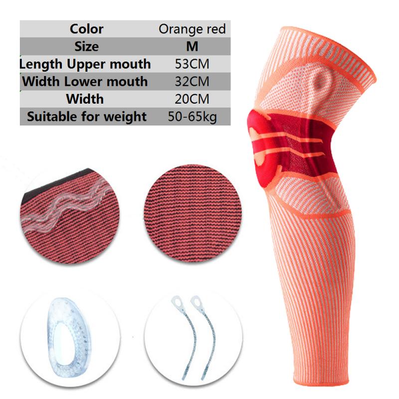 Basketbal Anti-Collision Kniebeschermers Gebreide Elastische Sport Beschermingsmiddelen: Rood / M