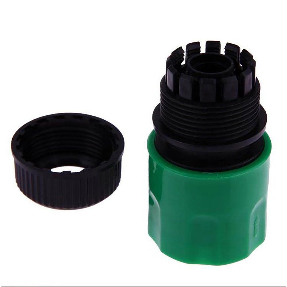 5Pcs Green Threaded Hose End Quick Connector Plastic Water Pipe Fitting 1/2 "Pipe Quick Connector