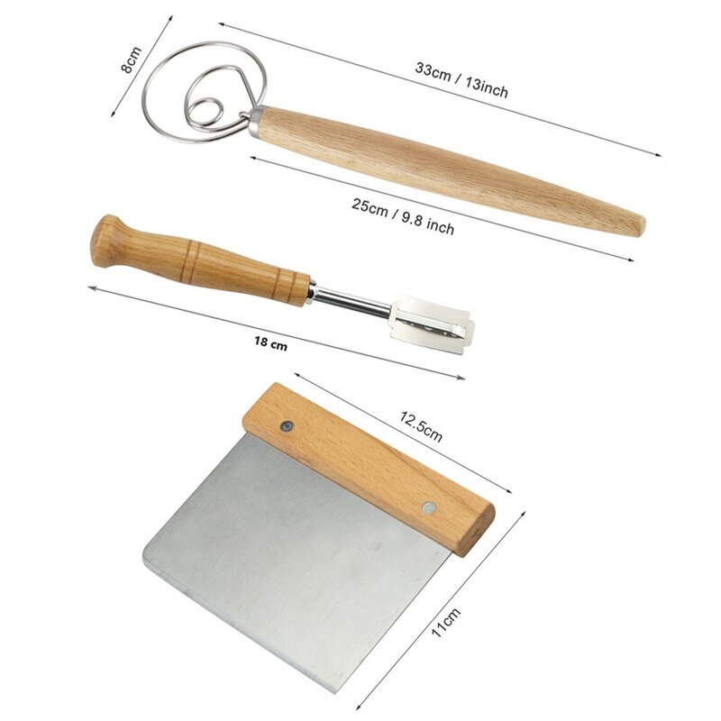 Cesta de fermentação de vime natural redondo pão banneton massa vime rattan prova massa provando cestas diy conjunto ferramenta