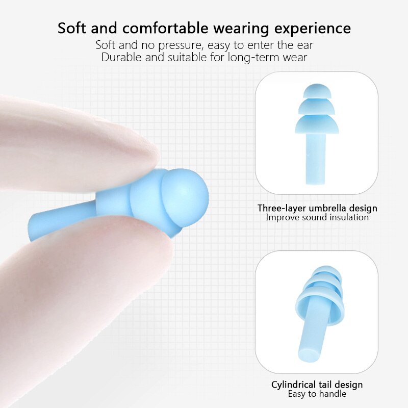Soft Silicone Ear Plugs Sound Insulation Ear Protection Earplugs Anti Noise Snoring Sleeping Plugs For Travel Noise Reduction