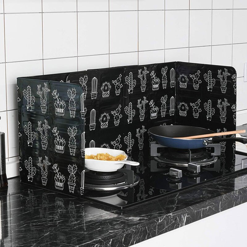 Sartén de aluminio a prueba de salpicaduras para cocina, protector de pantalla protectora contra salpicaduras de aceite, bloque de Gas, escudo antisalpicaduras, herramientas de cocina