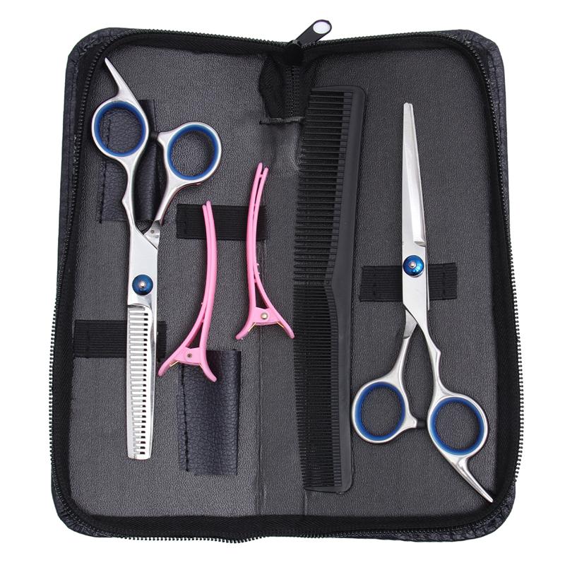 Stainless Steel Hairdressing Scissors Flat Cut Bangs Cut Thin Teeth Scissors Family Hairdressing Tools Set