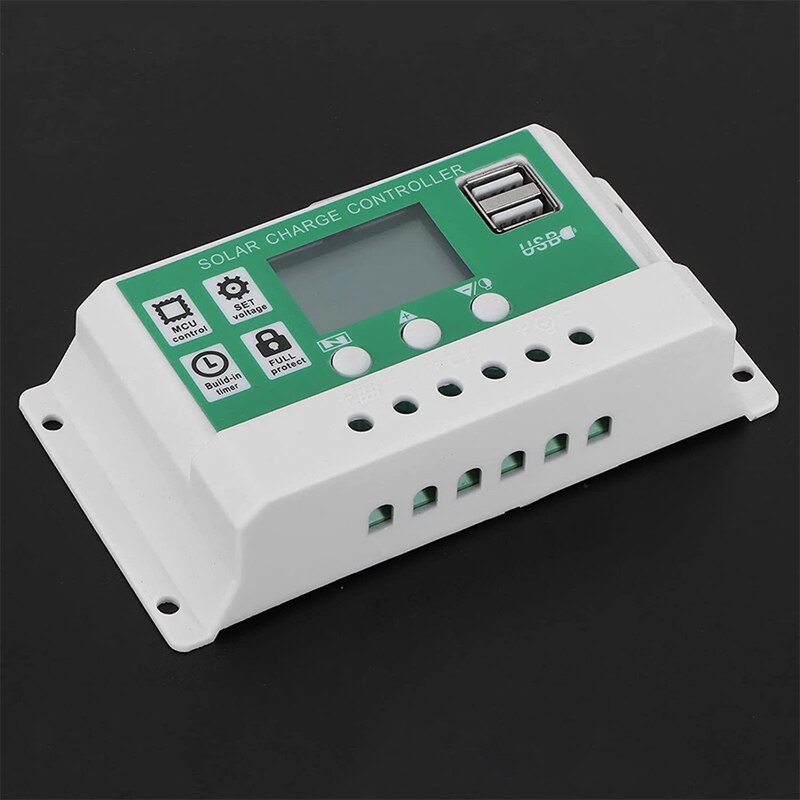 LCD Display Solar Charge Controller, 50A Adjustable Solar Panel Regulator, 12V 24V MPPT Charge Controller Accessory