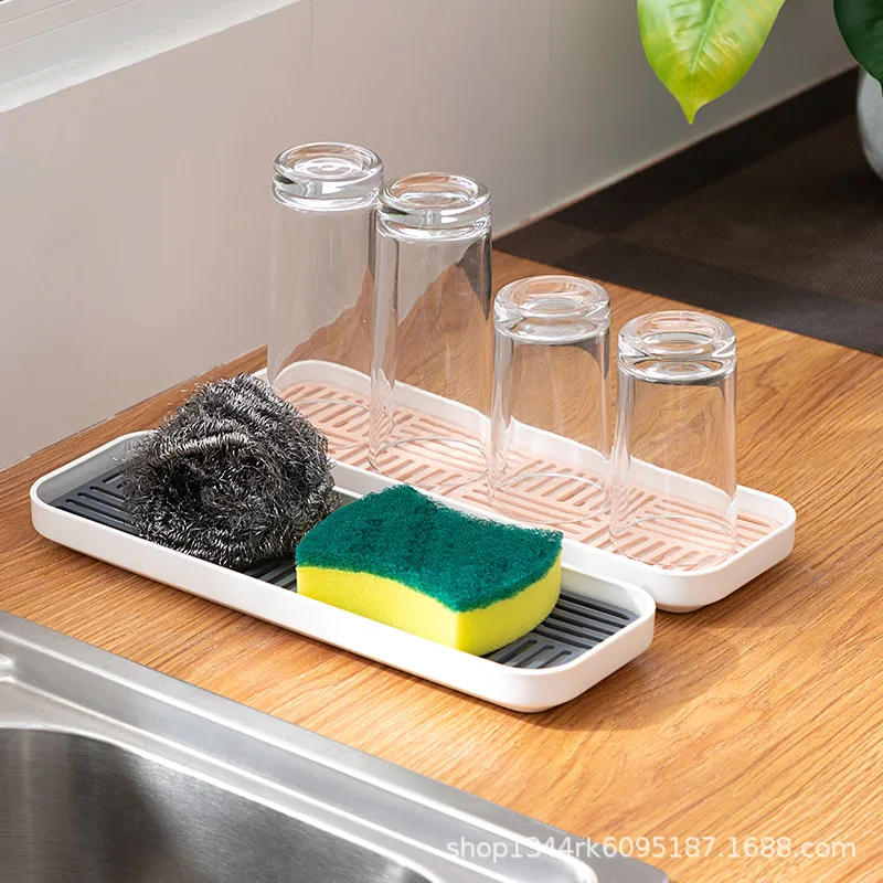 Keuken Spons Afvoerrek Vaatdoek Opslaghouder Plastic Utility Plank voor Schuursponsje Droogspons Afwasdoek