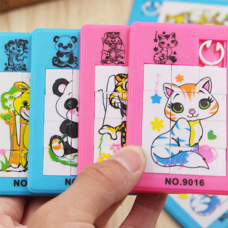 Huilong 3d Puzzles Animal Toys Children Kids Classic Puzzles Infant Children Plastic Sliding Grid Three-dimensional Random