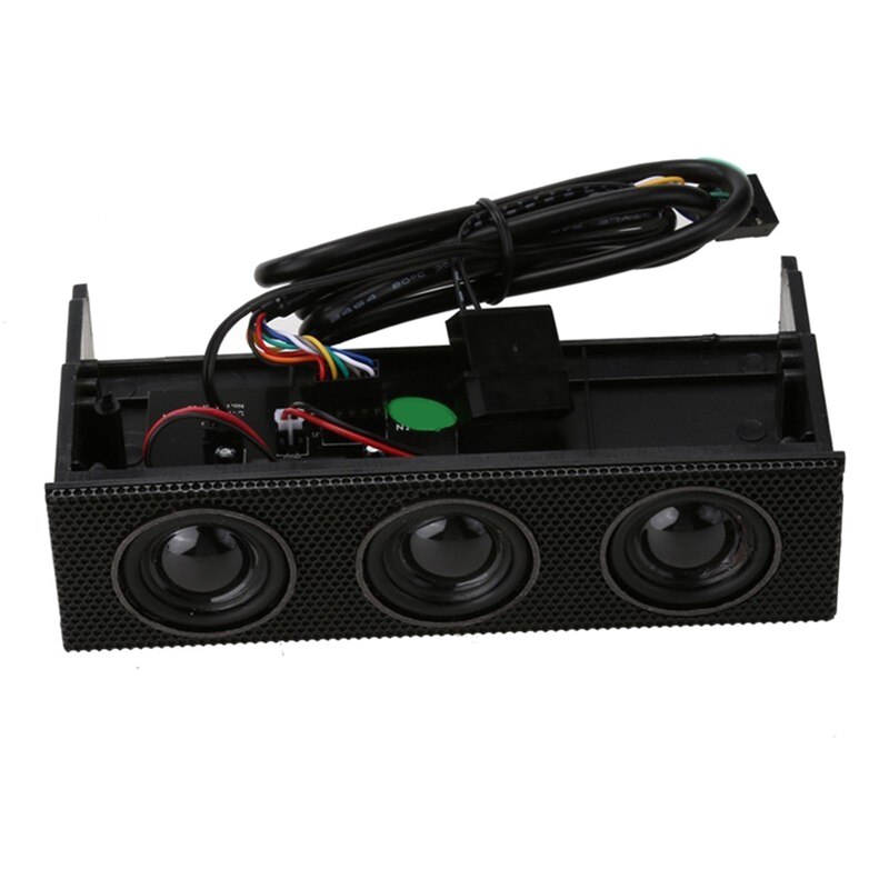 5.25 inch Stereo Surround Speaker PC Front Panel Computer Case Built-in Mic Music Loudspeakers