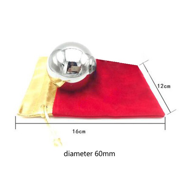 Solid 50MM or 60MM bearing Solid steel ball wear-resistant anti impact hand ball exercise fitness Iron ball: 1pcs 6cm steel ball