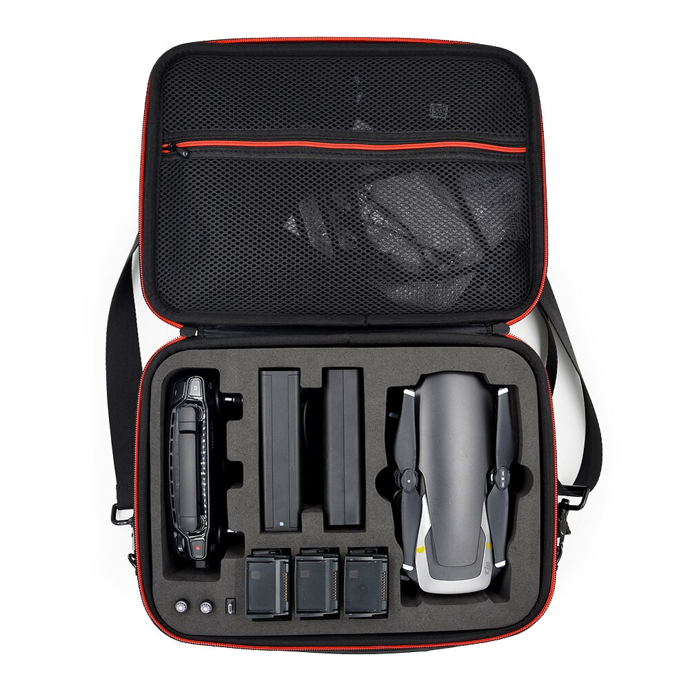 Bolso de mano impermeable negro de un solo hombro de PU para DJI Mavic Air