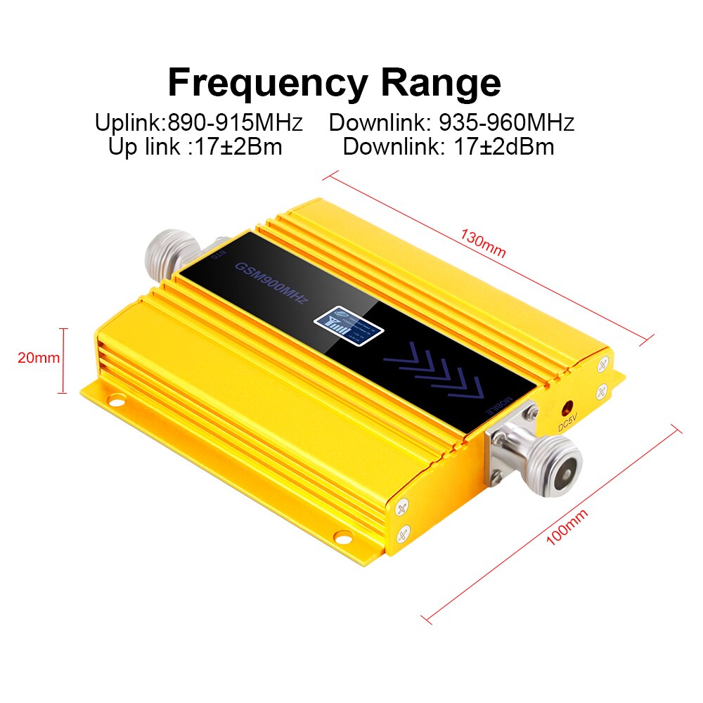 GSM 3G 4G 900mhz signal amplifier + Yagi outdoor antenna and 10M cable + 5DBI rubber indoor antenna.