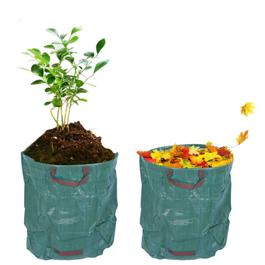 Para el baño accesorios de madera 2 uds 72 galones plantas de jardín flores bolsa de recolección bolsa de plantación de hojas de césped bolsa de almacenamiento de residuos