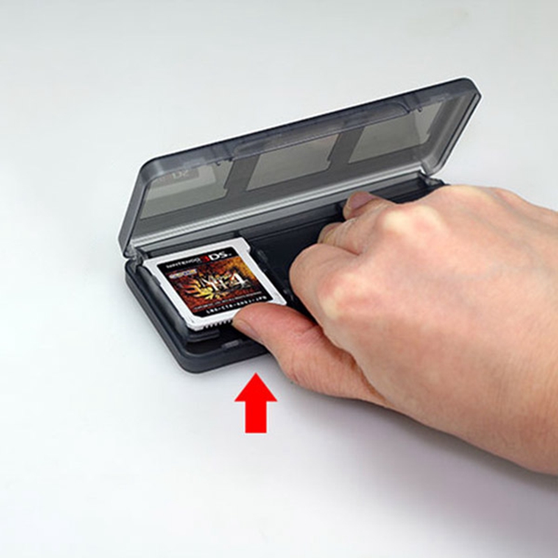 2x durchsichtige aufbewahrungsboxen für 1 6 in und cartridges für nintendo 3ds xl, ll, nds und dsi