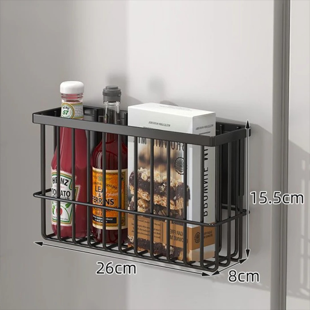 Multifunctioneel magnetisch koelkastopbergrek Geen punch Ruimtebesparend Papieren handdoekhouder Muurhangende mand Keukenorganizer