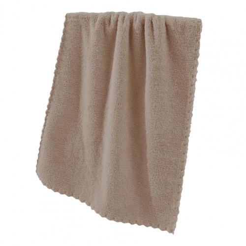 Towel Eco-friendly Anti-deform Polyester Fluffy Face Towel Supplies for Home Anti-fade Merits for Home Bathroom: Coffee