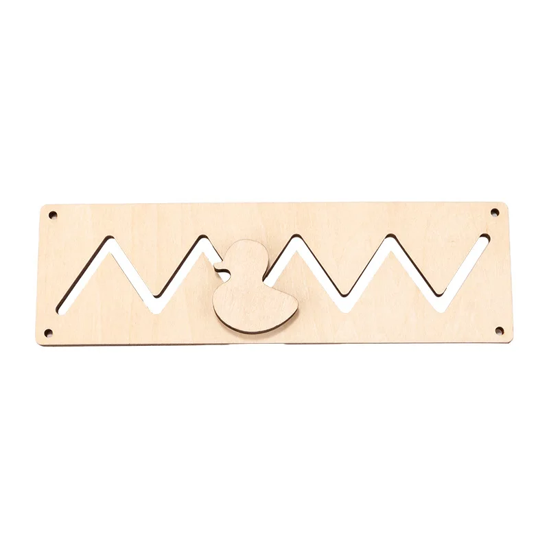 DIY Busy Board Montessori Air Dalloon Carriage Door Educational Toy Wood Chip Graphic Pairing Wooden Part For Childre: Gold