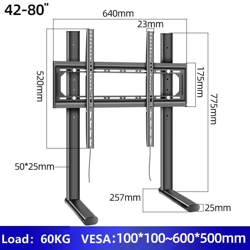 HILLPORT Universal TV Stand Base For 26''-80" Plasma LCD Flat Screen Height Adjustable Monitor Mount Arm Bracket Load DZX5: DZL7