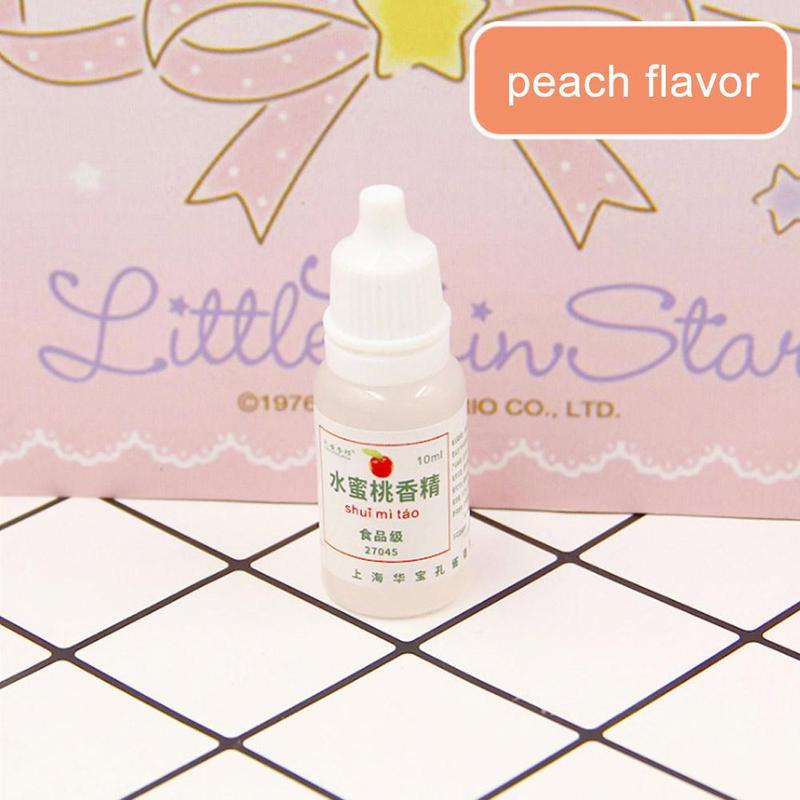 10ML Geschmack für Schleim Modellierung Ton DIY Pädagogisches Spielzeug für Kinder Kinder Kreative Machen Ihre Schleim Geruch Süße Scheiben aromen: peach