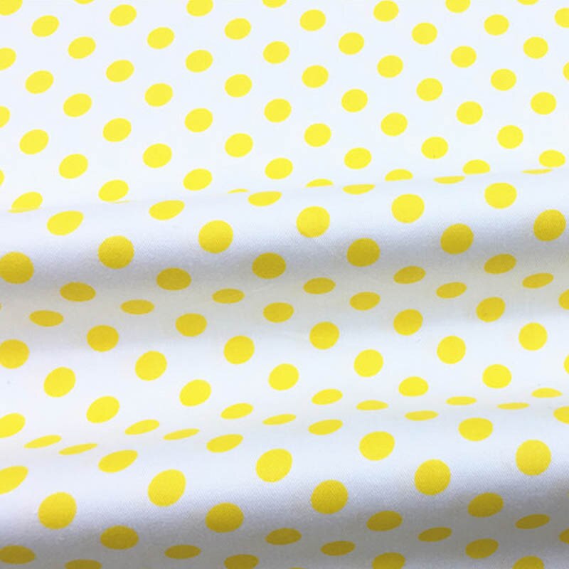 160 cm * 50 cm katoenen doek GROEN GEEL KASTANJEBRUIN polka dot 0.8 cm stoffen voor DIY beddengoed handwerk tafelkleed quilten patchwork craft