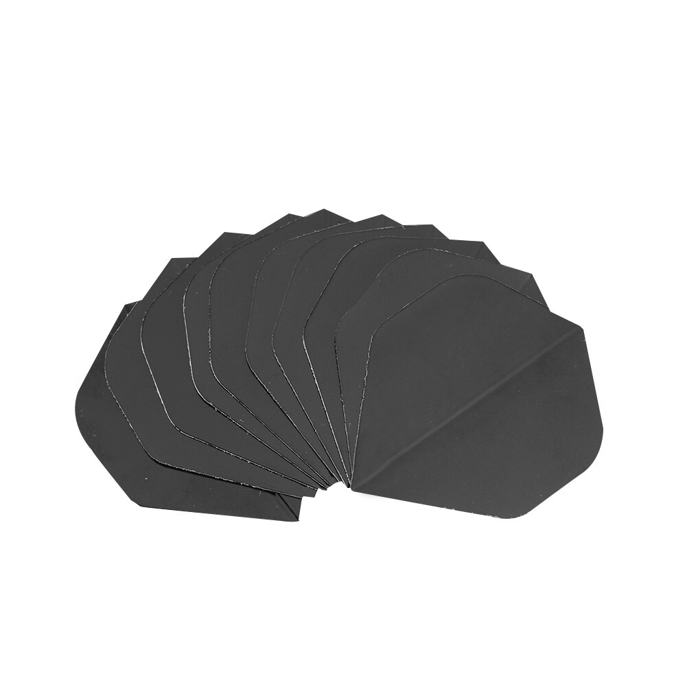 10pcs Darts Flights Hard PET Solid Outdoor Dart Flight Tail Wing Darts Training Game Accessories Entertainment Tools: Black