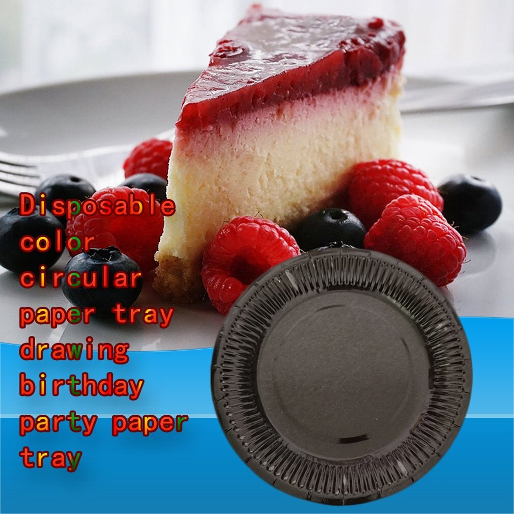 10 sztuk jednorazowe talerze papierowe urodziny impreza koło talerz talerz na owoce ciasto taca zastawa stołowa materiały urodzinowe